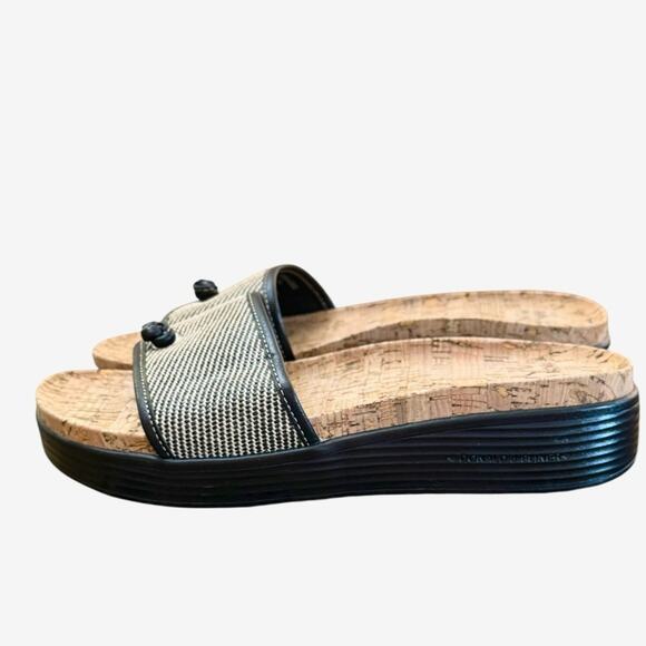 NWOT Donlad Pliner Farrah Black Canvas Slide Sandals – 10M - Picture 6 of 10